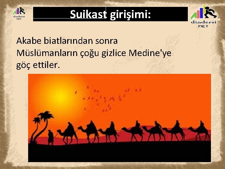 Suikast girişimi: Akabe biatlarından sonra Müslümanların çoğu gizlice Medine'ye göç ettiler. 