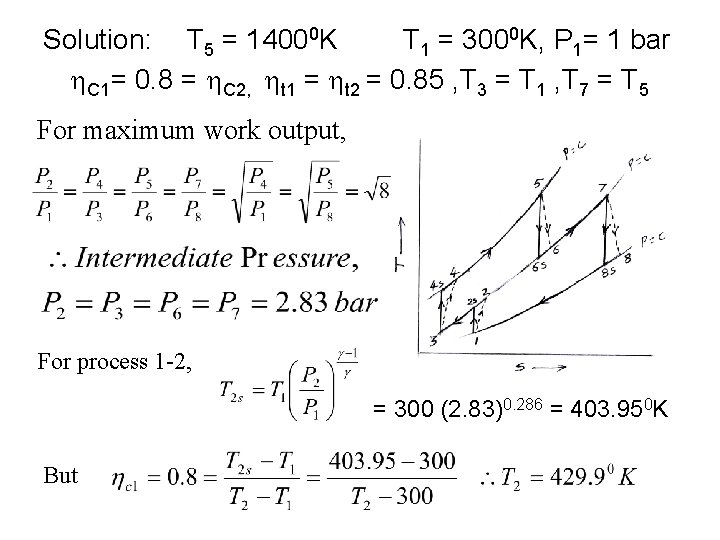 Solution: T 5 = 14000 K T 1 = 3000 K, P 1= 1