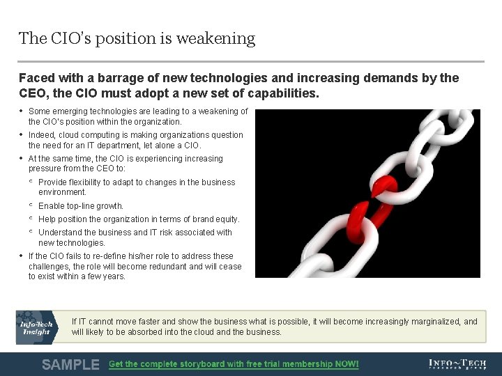 The CIO’s position is weakening Faced with a barrage of new technologies and increasing