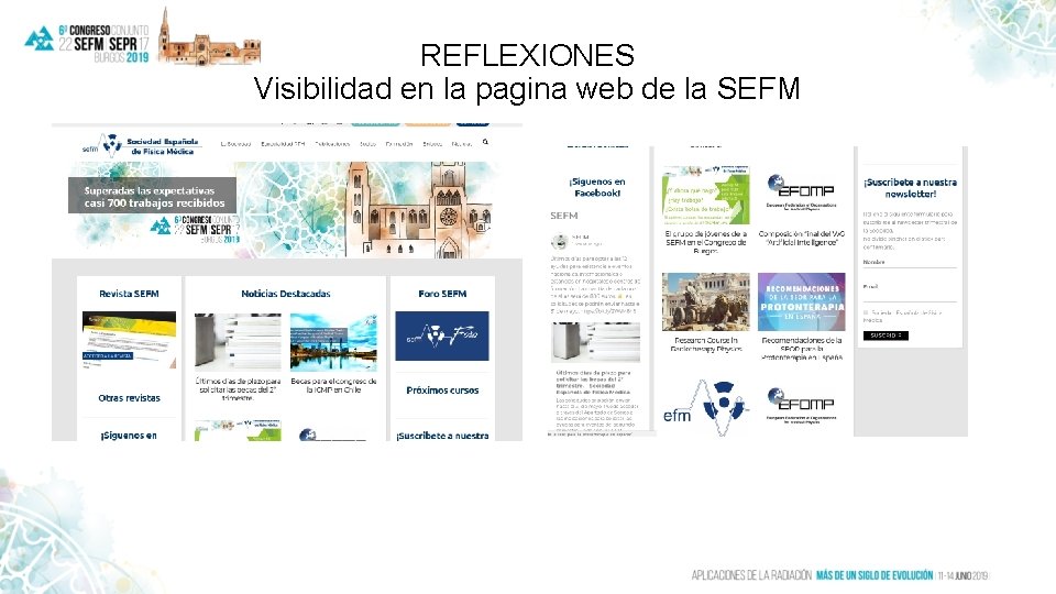 REFLEXIONES Visibilidad en la pagina web de la SEFM 