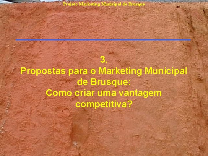 Projeto Marketing Municipal de Brusque 3. Propostas para o Marketing Municipal de Brusque: Como Projeto Marketing Municipal de Brusque 3. Propostas para o Marketing Municipal de Brusque: Como