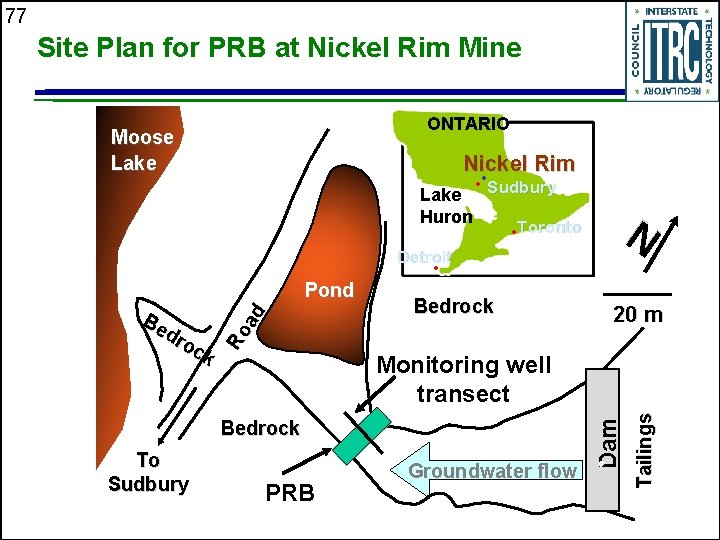 77 Site Plan for PRB at Nickel Rim Mine ONTARIO Moose Lake Nickel Rim