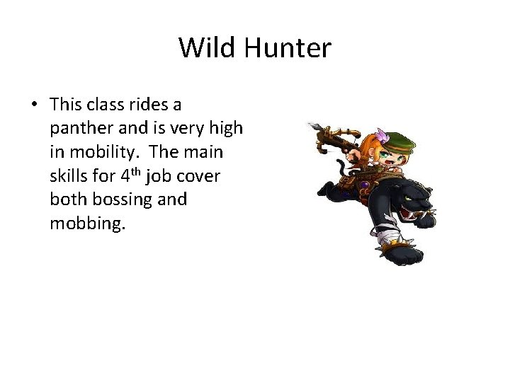 Wild Hunter • This class rides a panther and is very high in mobility.