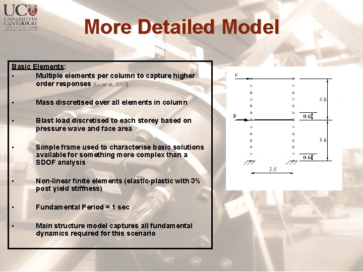 More Detailed Model Basic Elements: • Multiple elements per column to capture higher order