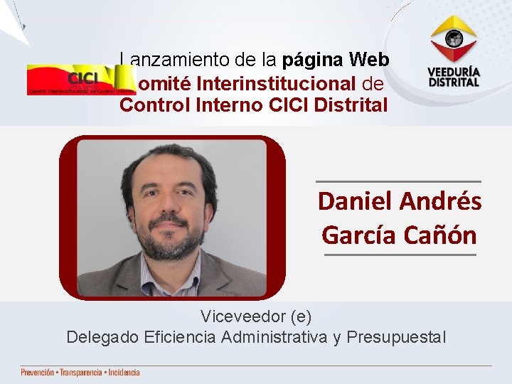 Lanzamiento de la página Web Comité Interinstitucional de Control Interno CICI Distrital Daniel Andrés