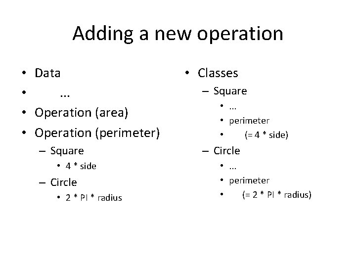 Adding a new operation • Data • . . . • Operation (area) •