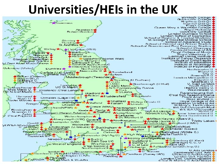 Universities/HEIs in the UK 