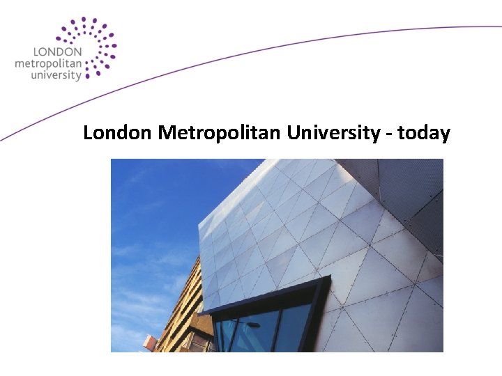 London Metropolitan University - today 