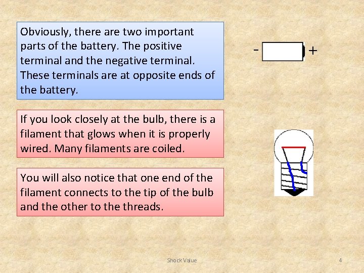 Obviously, there are two important parts of the battery. The positive terminal and the