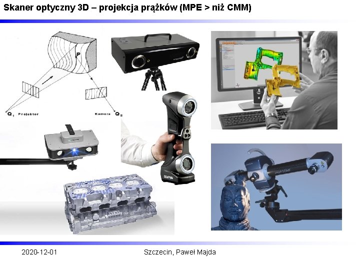 Skaner optyczny 3 D – projekcja prążków (MPE > niż CMM) 2020 -12 -01