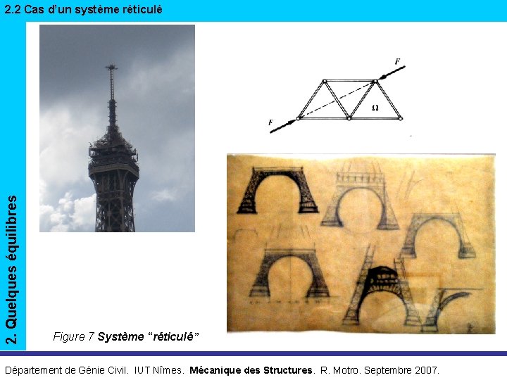 2. Quelques équilibres 2. 2 Cas d’un système réticulé Figure 7 Système “réticulé” Département