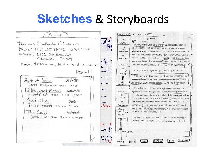 Sketches & Storyboards 