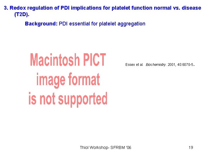 3. Redox regulation of PDI implications for platelet function normal vs. disease (T 2