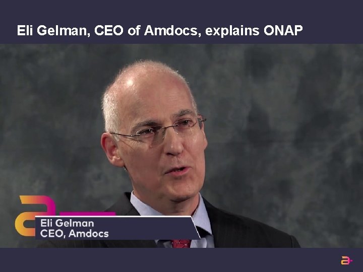 Eli Gelman, CEO of Amdocs, explains ONAP 