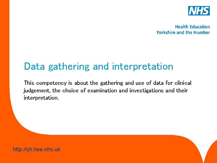 Data gathering and interpretation This competency is about the gathering and use of data