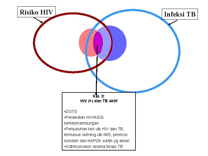 Risiko HIV Infeksi TB Kel. 3: HIV (+) dan TB aktif • DOTS •