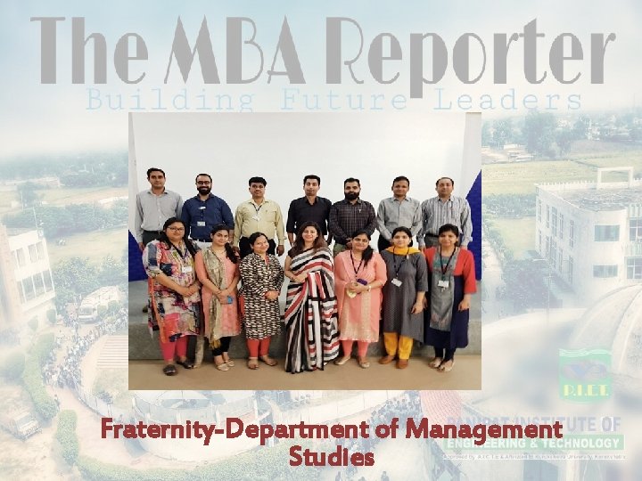 Fraternity-Department of Management Studies 