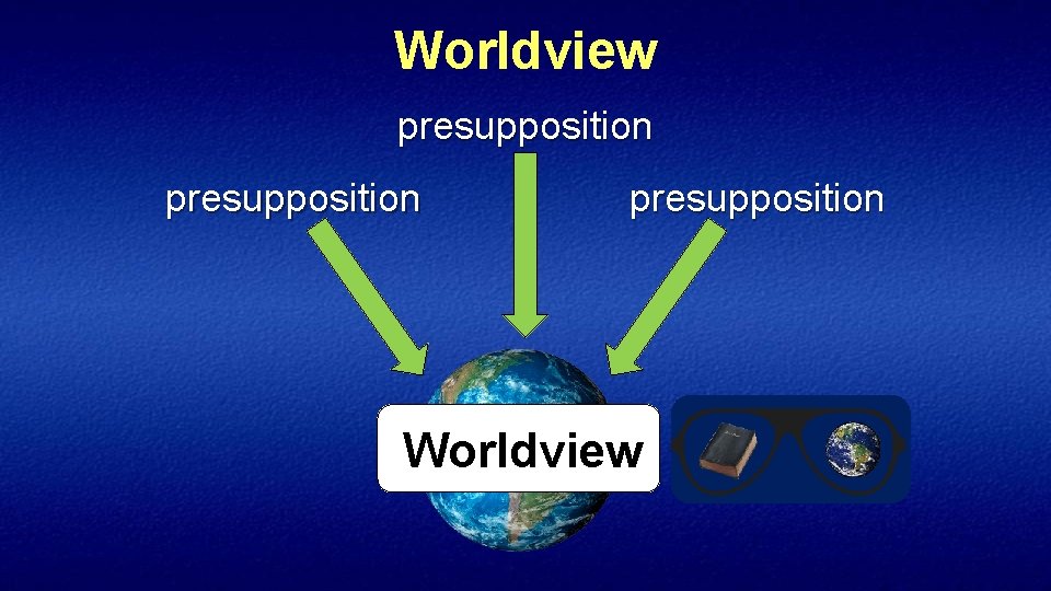 Worldview presupposition Worldview 
