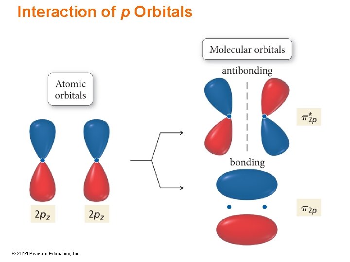 Interaction of p Orbitals © 2014 Pearson Education, Inc. 