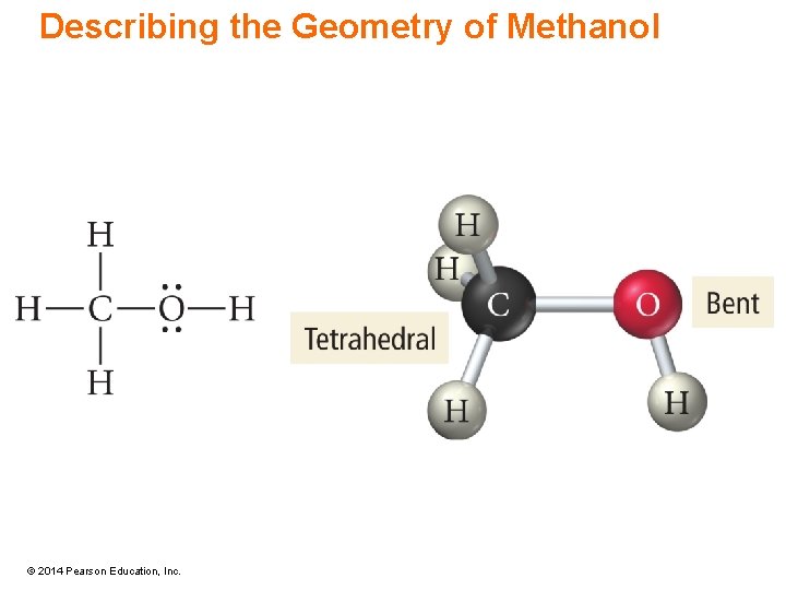Describing the Geometry of Methanol © 2014 Pearson Education, Inc. 