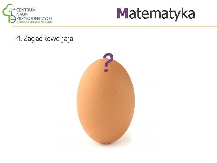 Matematyka 4. Zagadkowe jaja 