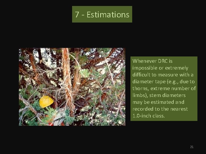 7 - Estimations Whenever DRC is impossible or extremely difficult to measure with a