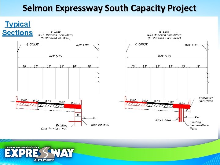 Selmon Expressway South Capacity Project Typical Sections 