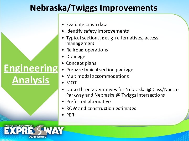 Nebraska/Twiggs Improvements Engineering Analysis • Evaluate crash data • Identify safety improvements • Typical