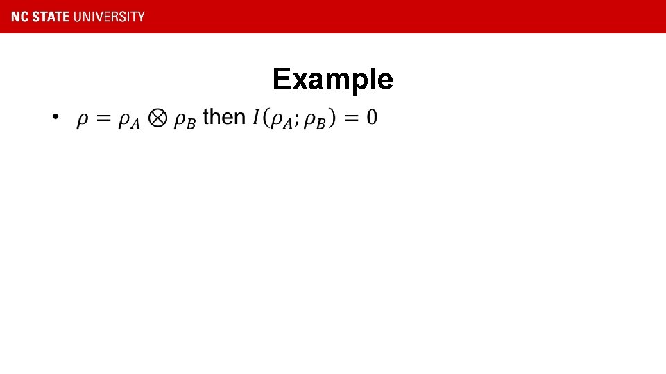 Example • 