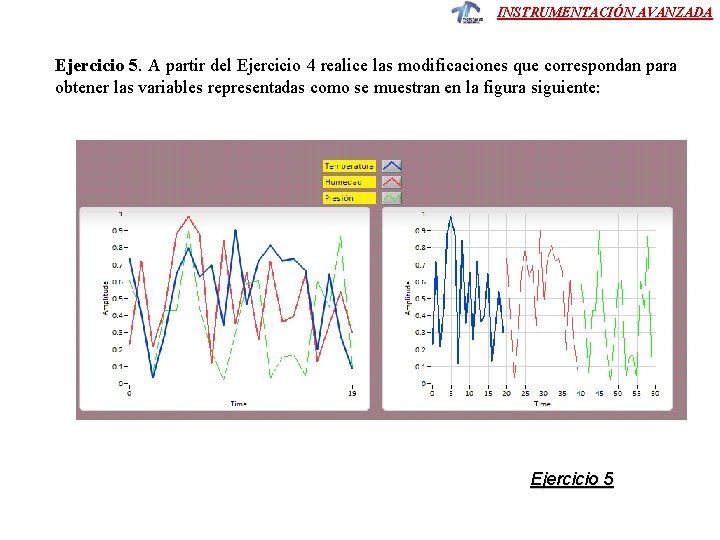 INSTRUMENTACIÓN AVANZADA Ejercicio 5. A partir del Ejercicio 4 realice las modificaciones que correspondan INSTRUMENTACIÓN AVANZADA Ejercicio 5. A partir del Ejercicio 4 realice las modificaciones que correspondan