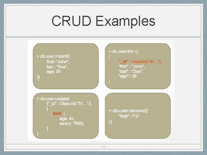 CRUD Examples 43 