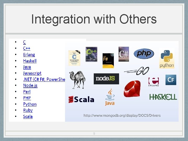 Integration with Others 9 