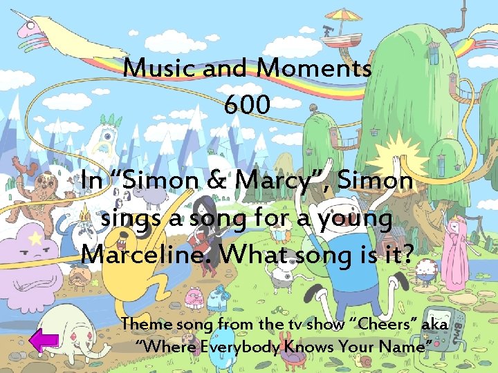 Music and Moments 600 In “Simon & Marcy”, Simon sings a song for a