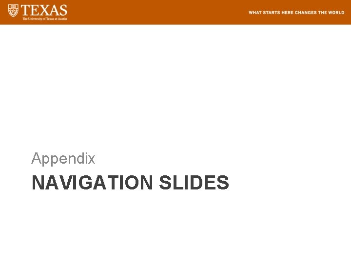 Appendix NAVIGATION SLIDES 