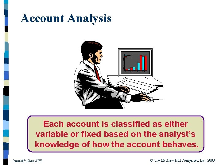 Account Analysis Each account is classified as either variable or fixed based on the