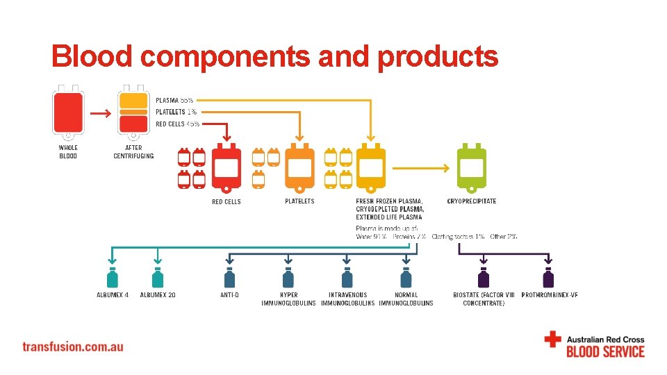 Blood components and products 