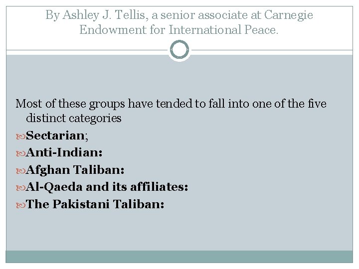 By Ashley J. Tellis, a senior associate at Carnegie Endowment for International Peace. Most