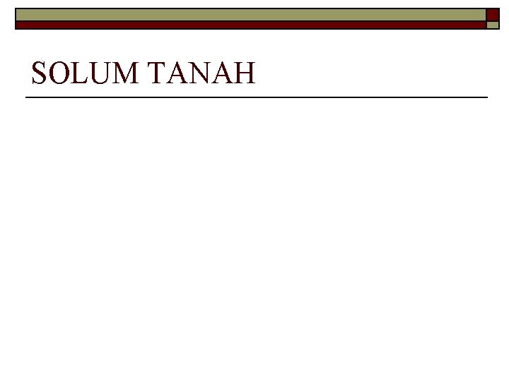 SOLUM TANAH 