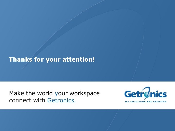 Thanks for your attention! 01 December 2020 Getronics Confidential Page 14 
