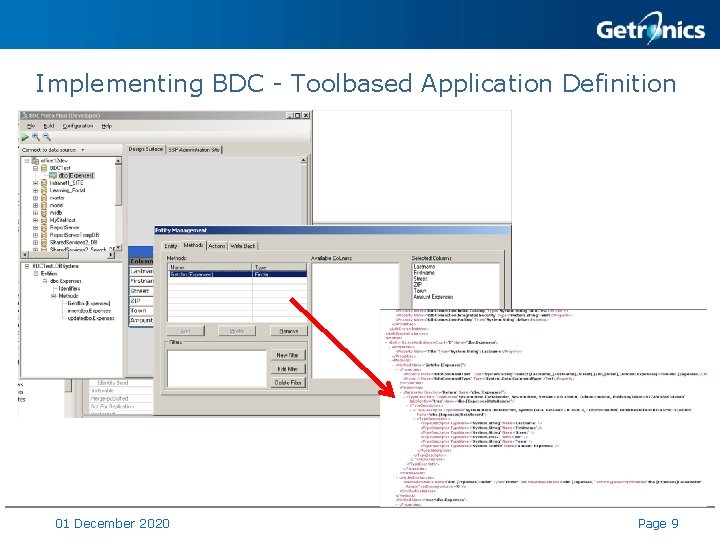 Implementing BDC - Toolbased Application Definition 01 December 2020 Page 9 