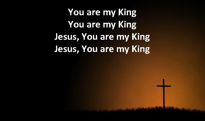 You are my King Jesus, You are my King 