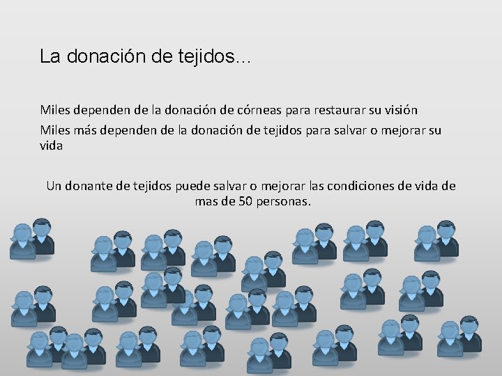 La donación de tejidos… Miles dependen de la donación de córneas para restaurar su