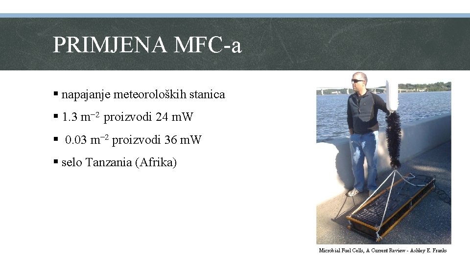 PRIMJENA MFC-a § napajanje meteoroloških stanica § 1. 3 m− 2 proizvodi 24 m.