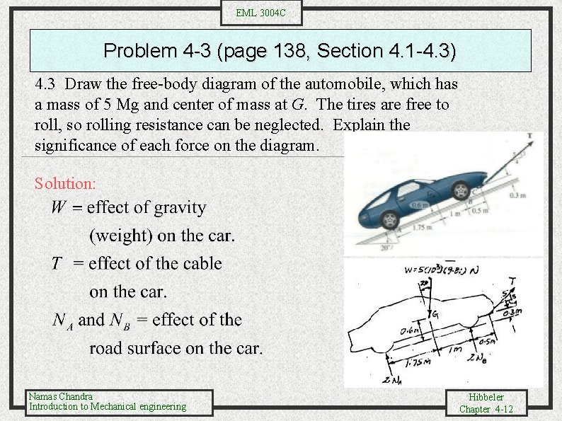 EML 3004 C Problem 4 -3 (page 138, Section 4. 1 -4. 3) 4.