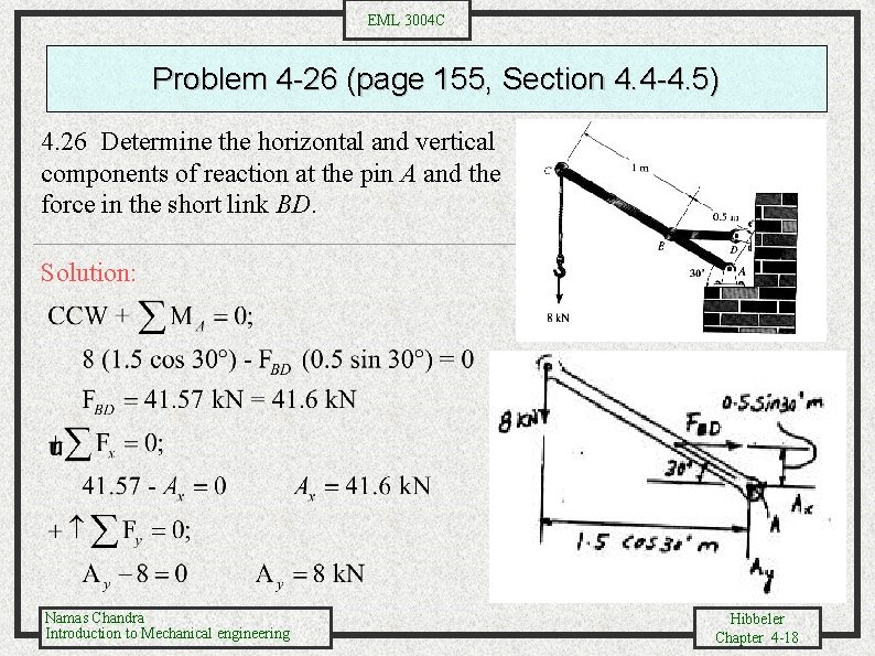 EML 3004 C Problem 4 -26 (page 155, Section 4. 4 -4. 5) 4.