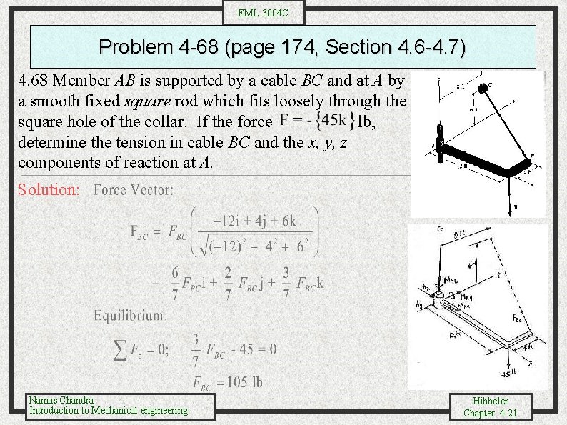 EML 3004 C Problem 4 -68 (page 174, Section 4. 6 -4. 7) 4.