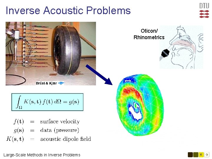 Inverse Acoustic Problems Oticon/ Rhinometrics Large-Scale Methods in Inverse Problems 5 