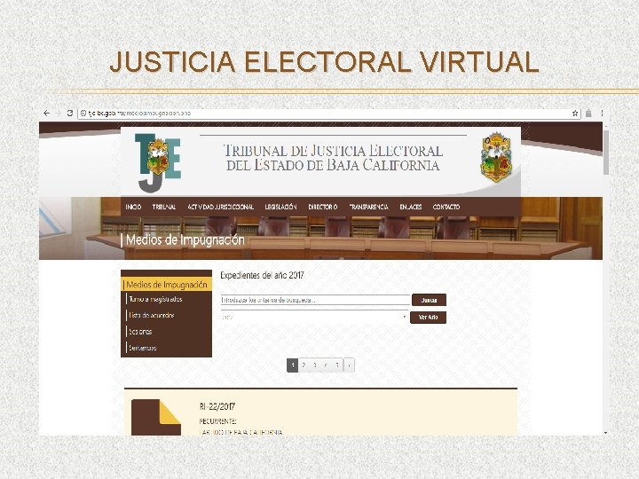 JUSTICIA ELECTORAL VIRTUAL 