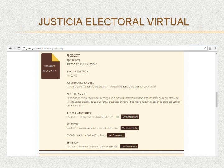 JUSTICIA ELECTORAL VIRTUAL 