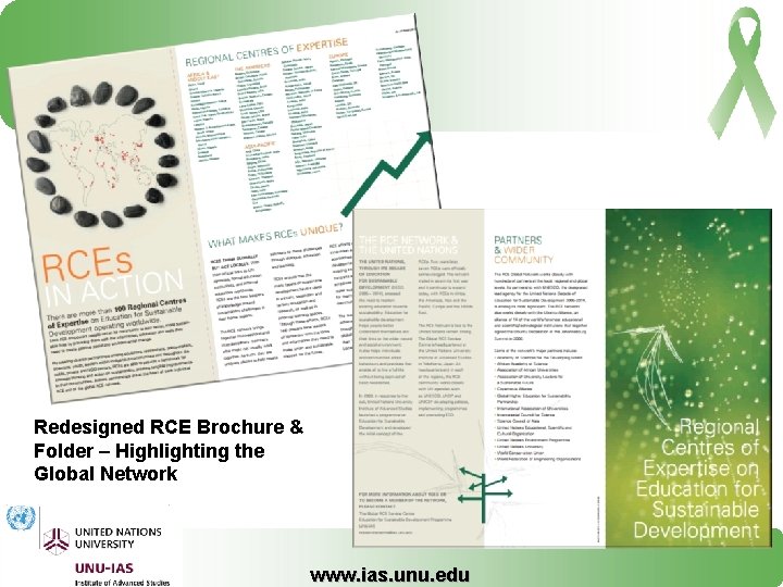 Redesigned RCE Brochure & Folder – Highlighting the Global Network www. ias. unu. edu